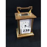 OLD MINIATURE ANGELUS CARRIAGE CLOCK