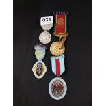 4 MASONIC MEDALS (1 SILVER)