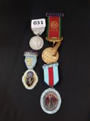 4 MASONIC MEDALS (1 SILVER)