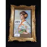 GILT FRAMED HAND PAINTED MINIATURE