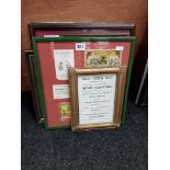 QUANTITY OF FRAMED INVITATIONS, ADVERTS ETC