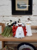 4 DOULTON FIGURES AND DOULTON TOBY JUG