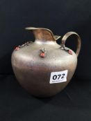 CONTINENTAL SILVER WATER JUG DECORATED WITH CORAL