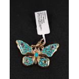 SILVER GILT BUTTERFLY PENDANT