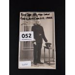 ANTIQUE ORIGINAL PHOTOGRAPH OF ROYAL ULSTER CONSTABULARY SERGEANT SERVICE NUMBER 619 WEARING HIGH