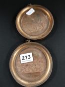 2 FRENCH BRONZE STYLE PLAQUES