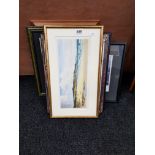 LARGE QUANTITY OF PRINTS, ETCHINGS AND WATERCOLOURS TO INCLUDE CRESSWELL BOAK