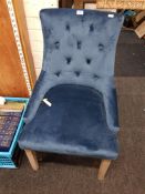 MODERN BUTTON BACK BEDROOM CHAIR