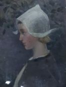 SIGNED OIL PAINTING OF DUTCH GIRL DATE 1894