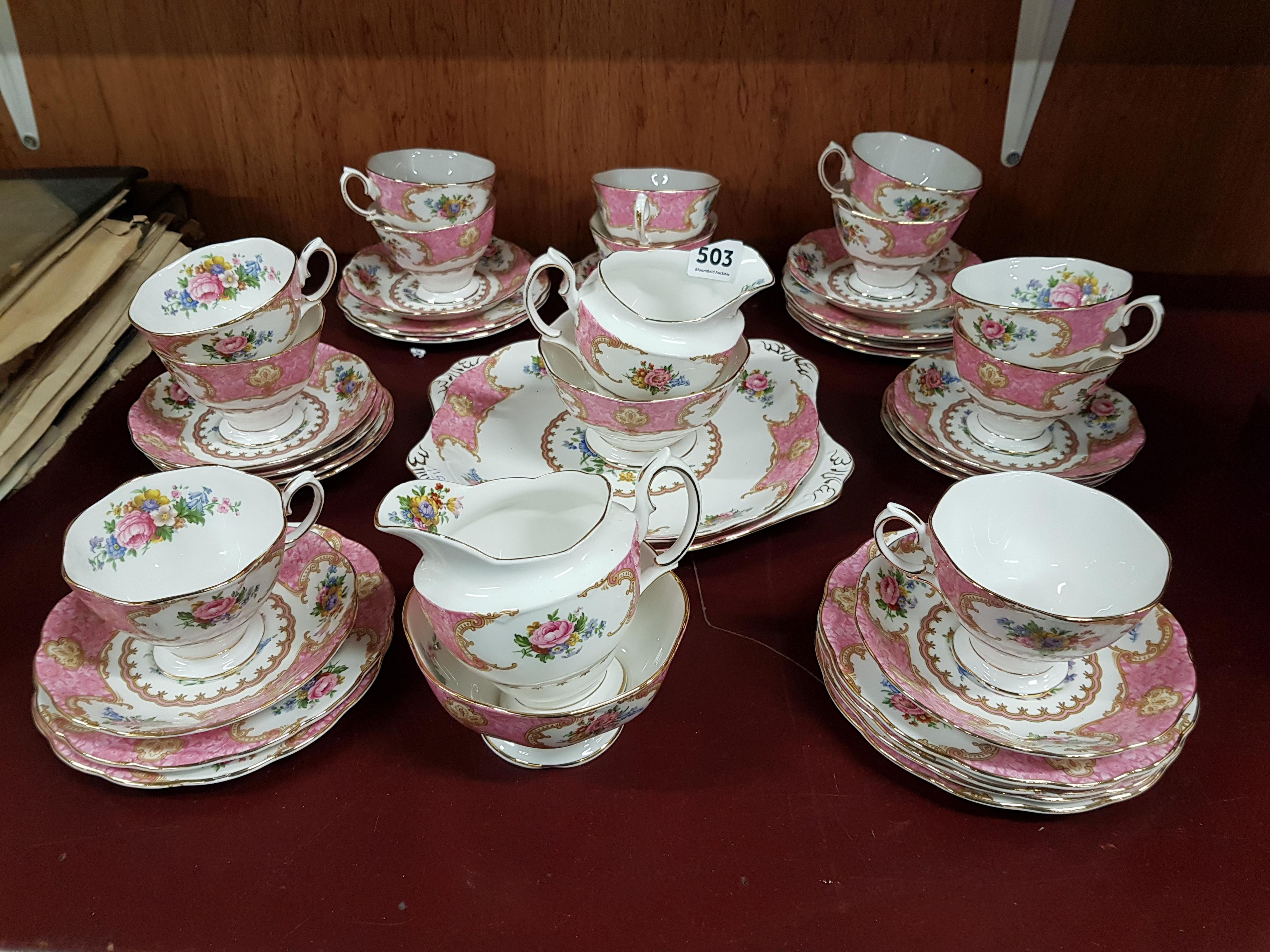 LARGE ROYAL ALBERT TEASET LADY CARLISLE11