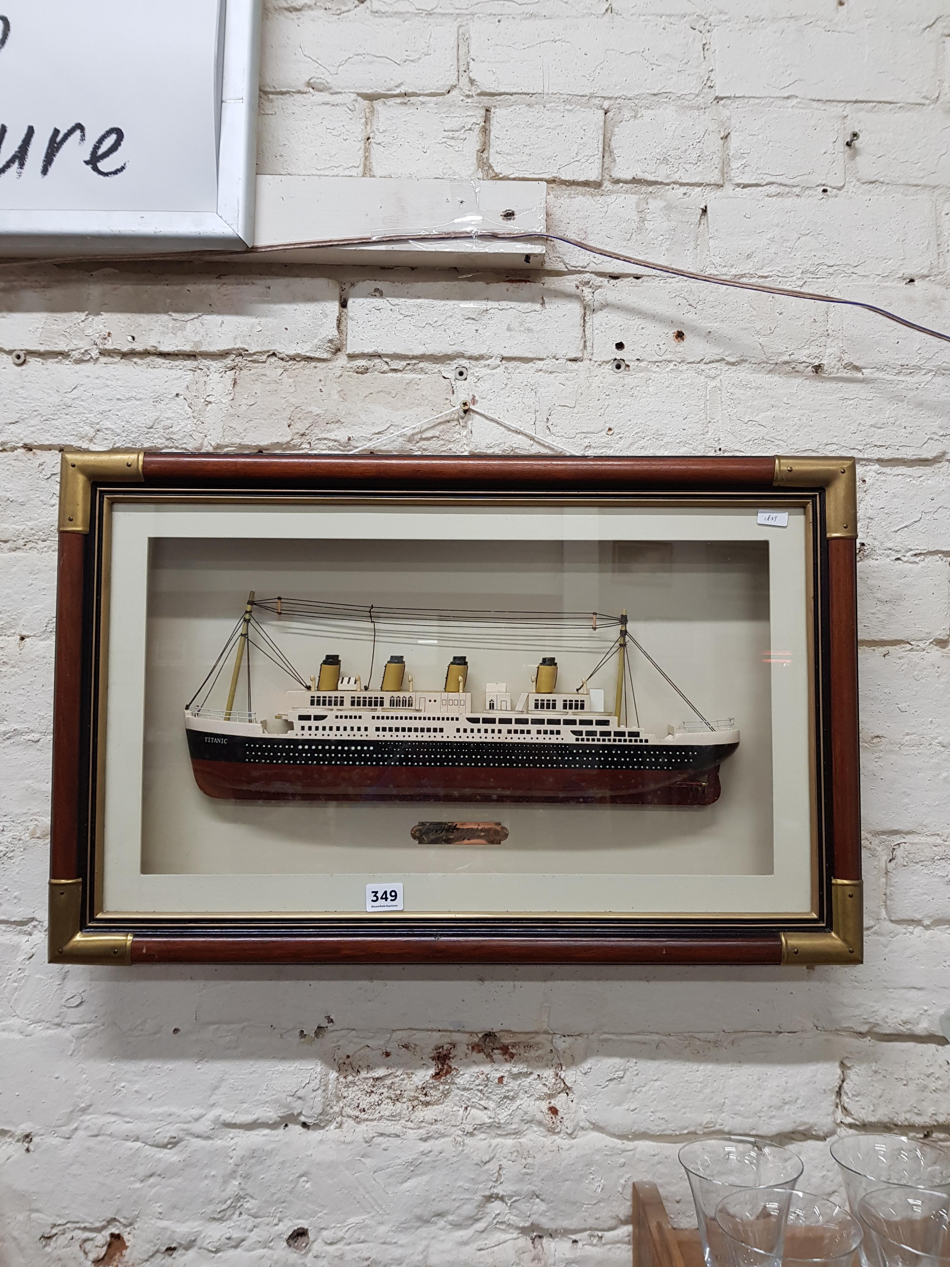 FRAMED TITANIC MODEL