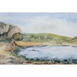 WATERCOLOUR - DOGS BAY ROUNDSTONE GALWAY - MCWHIRTER