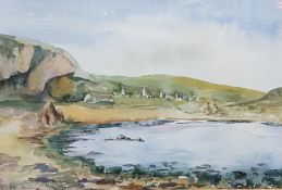 WATERCOLOUR - DOGS BAY ROUNDSTONE GALWAY - MCWHIRTER