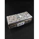 ORNATE SILVER BOX 4' LONG LONDON 1898/99 BY WILLIAM COMYNS AND SONS LTD