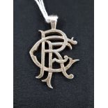 LARGE SILVER RANGERS FOOTBALL CLUB PENDANT