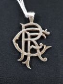 LARGE SILVER RANGERS FOOTBALL CLUB PENDANT