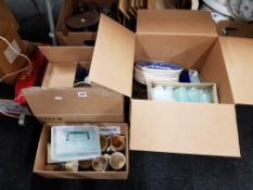 3 BOX LOTS OF CHINA AND GLASSWARE