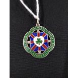 SILVER AND ENAMEL MEDAL, UNION FLAG WITH SHAMROCK CENTRE , ITS A LONG WAY TO TIPPERARY