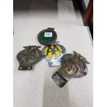 4 OLD CAR GRILL BADGES