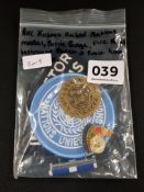 QUANTITY OF ROYAL ULSTER CONSTABULARY ITEMS TO INCLUDE UNITED NATIONS KOSOVO PATCH, PIN BADGE,