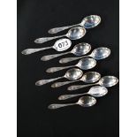 11 SILVER TEASPOONS SHEFFIELD 1901/02 137G