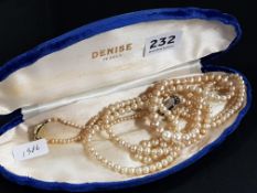 2 BOXED PEARL NECKLACES