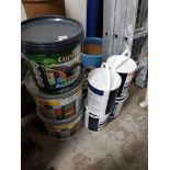 QUANTITY OF PAINT AND WOOD STAIN