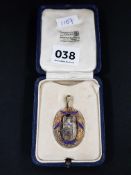 SILVER AND ENAMEL PRINTERS MEDAL