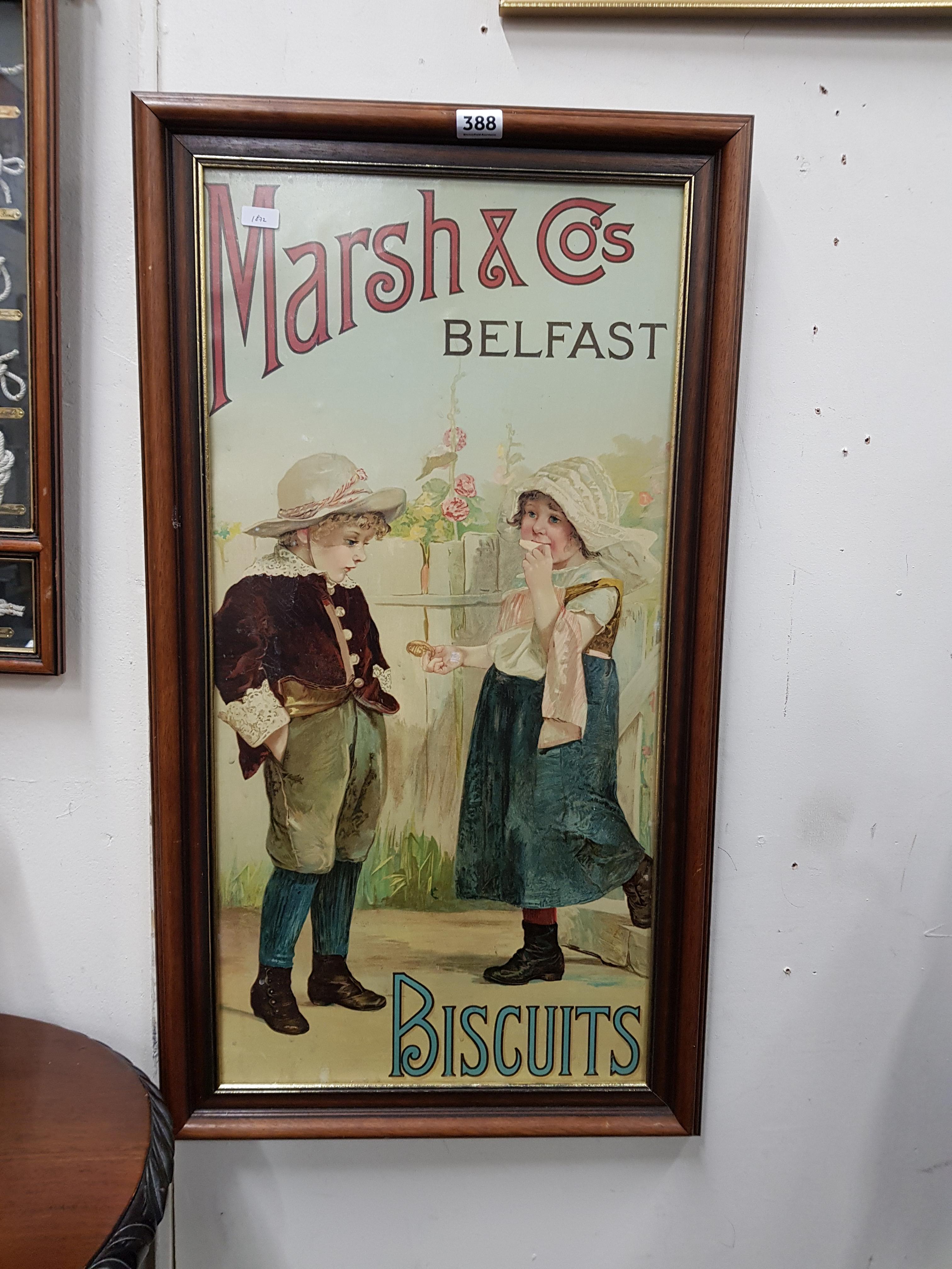 VINTAGE FRAMED ADVERTISING POSTER