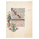 Two leaves from a Book of Hours, in Latin, illuminated manuscript on parchment [Spain, c. 1500-10]