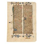 Collection of leaves from devotional books, in Latin, illuminated manuscripts on parchment [Engla