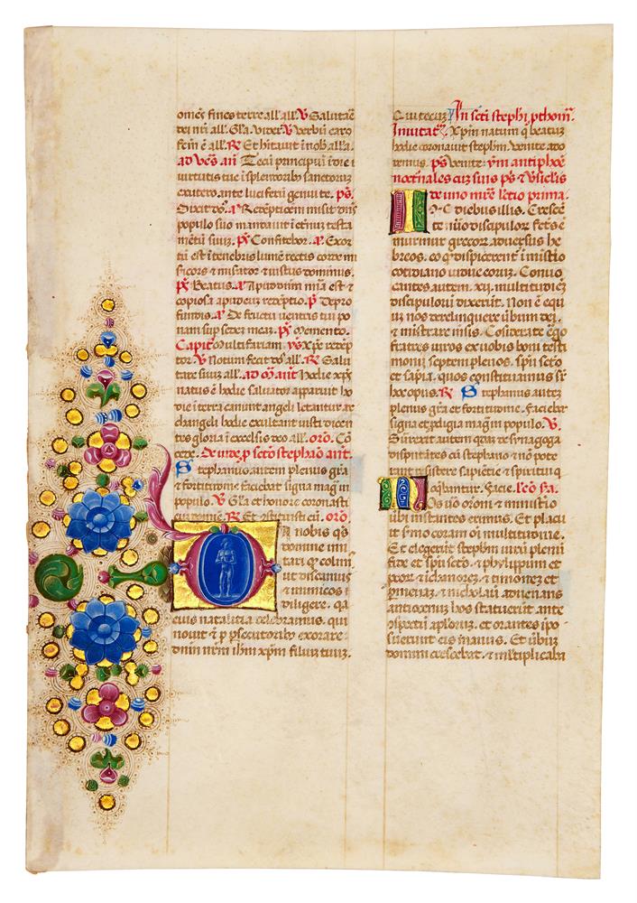 Collection of leaves from Italian illuminated manuscripts, in Latin, on parchment [fourteenth and - Image 5 of 10