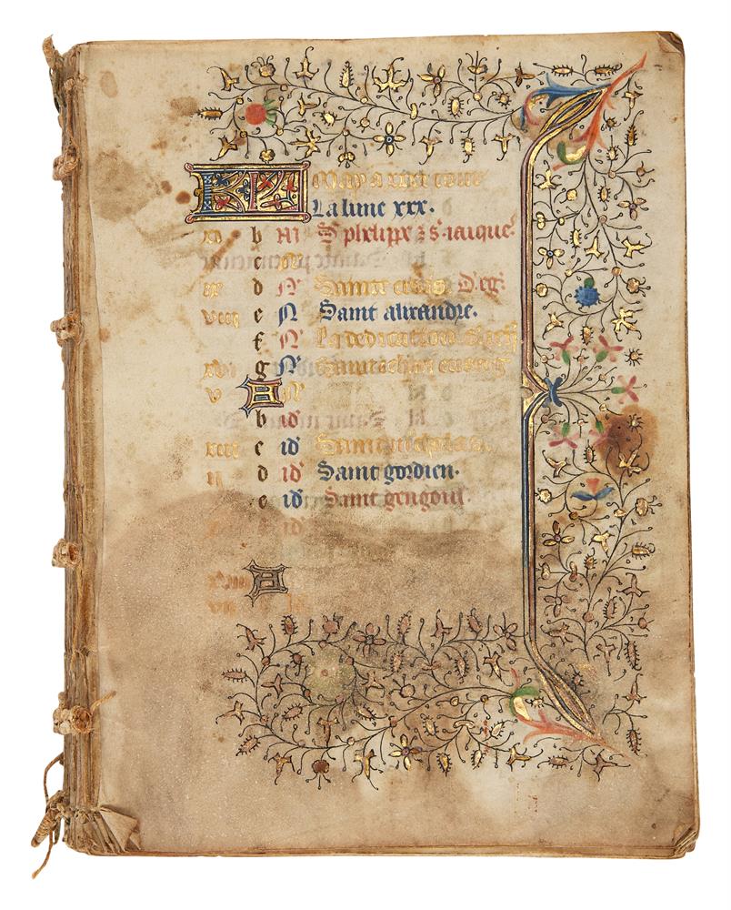 Ɵ Book of Hours, Use of Besançon, in Latin and French, illuminated manuscript codex on parchment - Image 2 of 3
