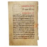 Two leaves from a Gospel Lectionary, in Latin, decorated manuscript on parchment [Germany, twelft