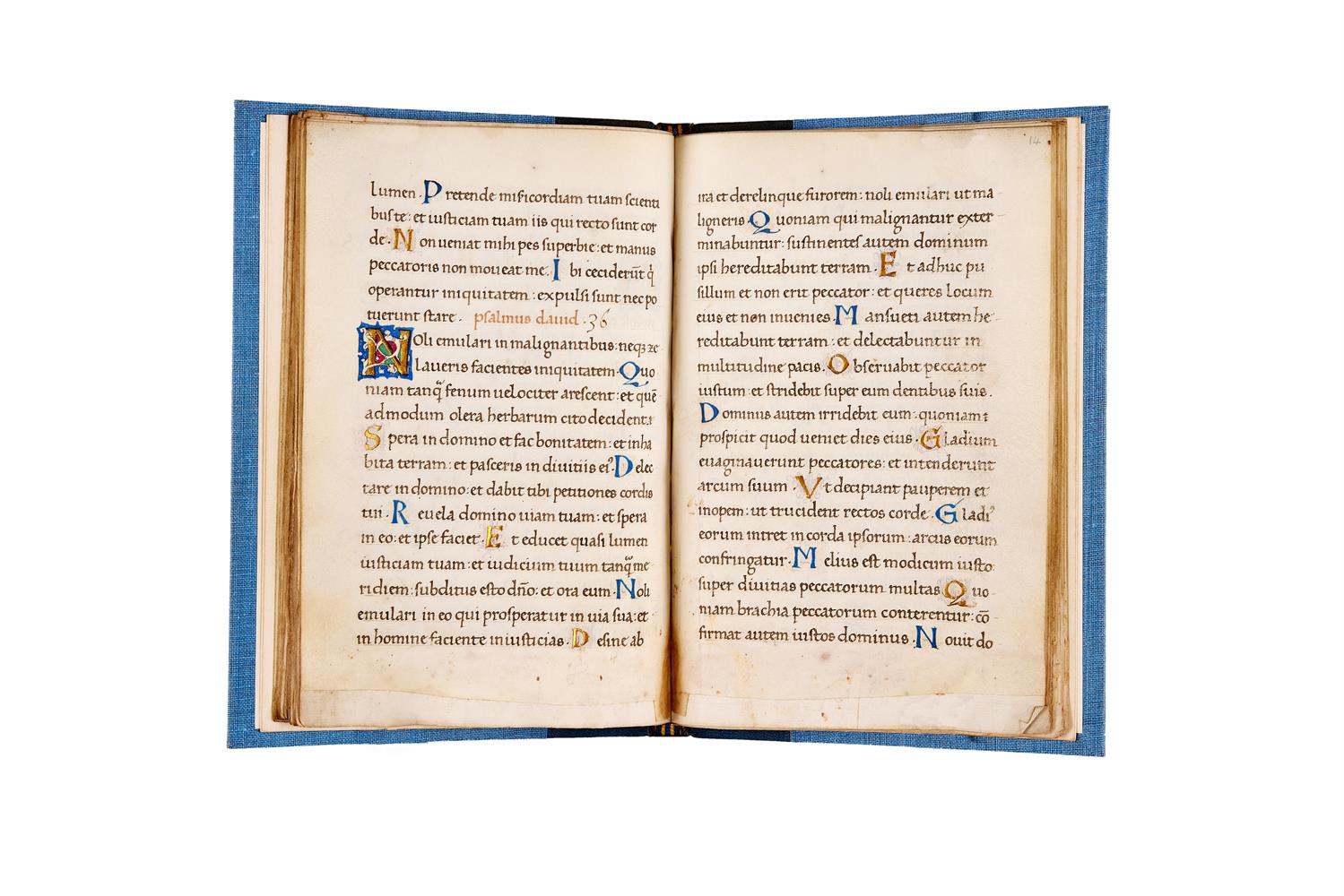 Ɵ Large remnant of the Psalter with Passion Sequences copied by Pietro Ursuleo of Capuo, in Latin, - Image 2 of 3