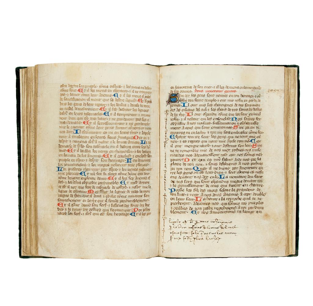 Ɵ Psalter in Old French translation, with Latin rubrics, illuminated manuscript on parchment [north - Image 4 of 7