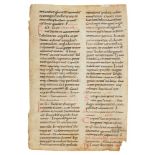 Leaf from a notably early Missal, in Latin, decorated manuscript on parchment [Germany, c. 1000