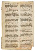 Leaf from a notably early Missal, in Latin, decorated manuscript on parchment [Germany, c. 1000