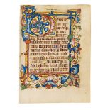 Leaves from an English Book of Hours, Use of Sarum, in Latin, illuminated manuscript on parchment