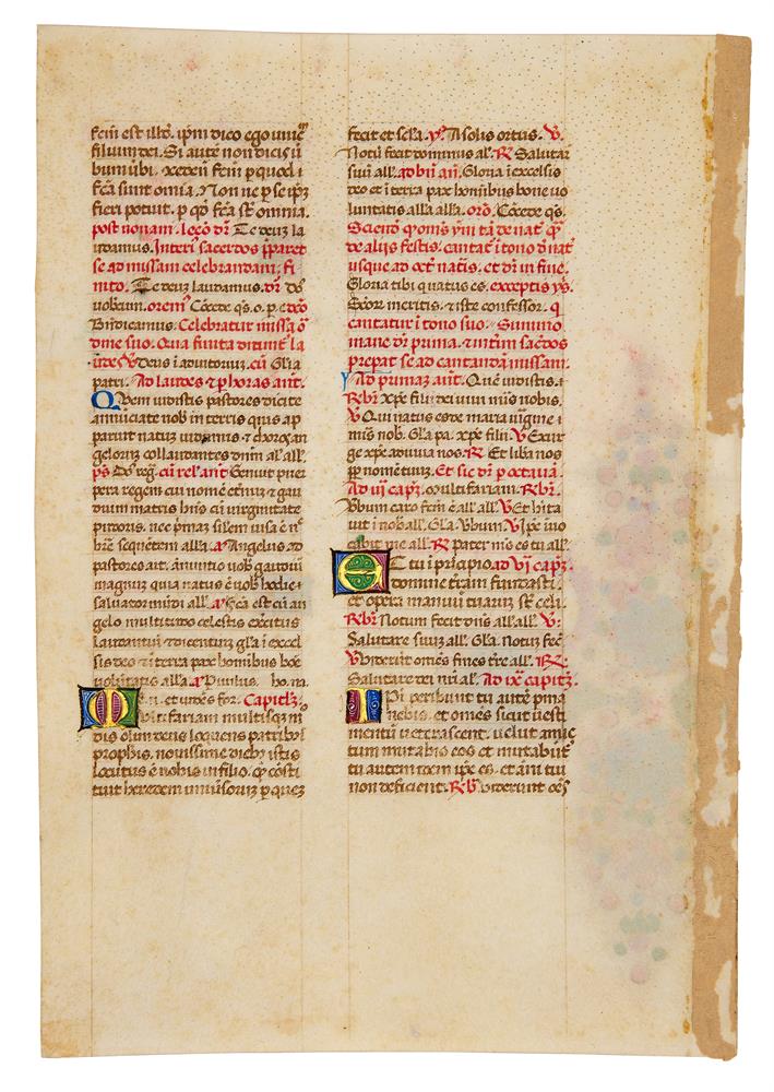 Collection of leaves from Italian illuminated manuscripts, in Latin, on parchment [fourteenth and - Image 6 of 10