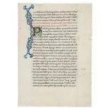 Leaf from Seneca the younger, Epistulae Morales ad Lucilium, in fine humanist script, in Latin,