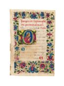 Collection of leaves from Italian illuminated manuscripts, in Latin, on parchment [fourteenth and