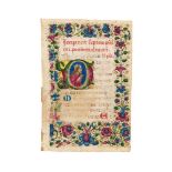 Collection of leaves from Italian illuminated manuscripts, in Latin, on parchment [fourteenth and