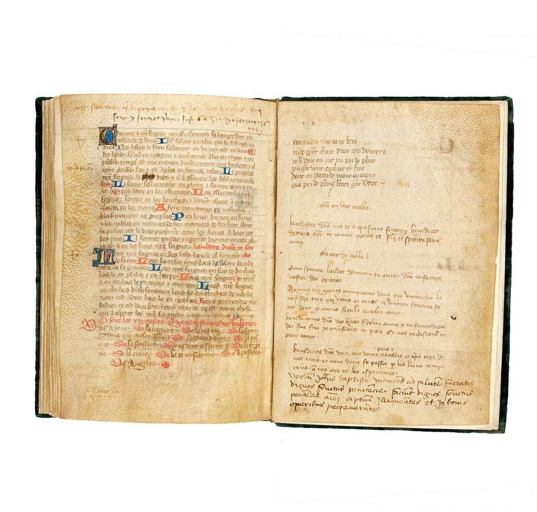 Ɵ Psalter in Old French translation, with Latin rubrics, illuminated manuscript on parchment [north - Image 5 of 7