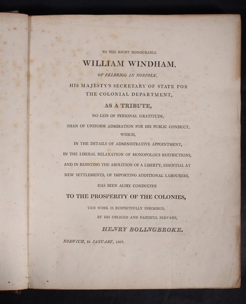 Ɵ BOLINGBROKE, Henry. A Voyage to the Demerary . . . London: Richard Phillips, (1807) - Image 3 of 4