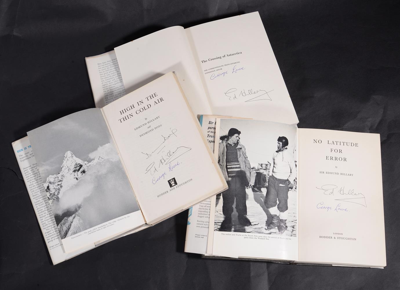 Ɵ SIR EDMUND HILLARY: VIVIAN FUCHS: three SIGNED first editions, 1958-1962. - Image 3 of 3