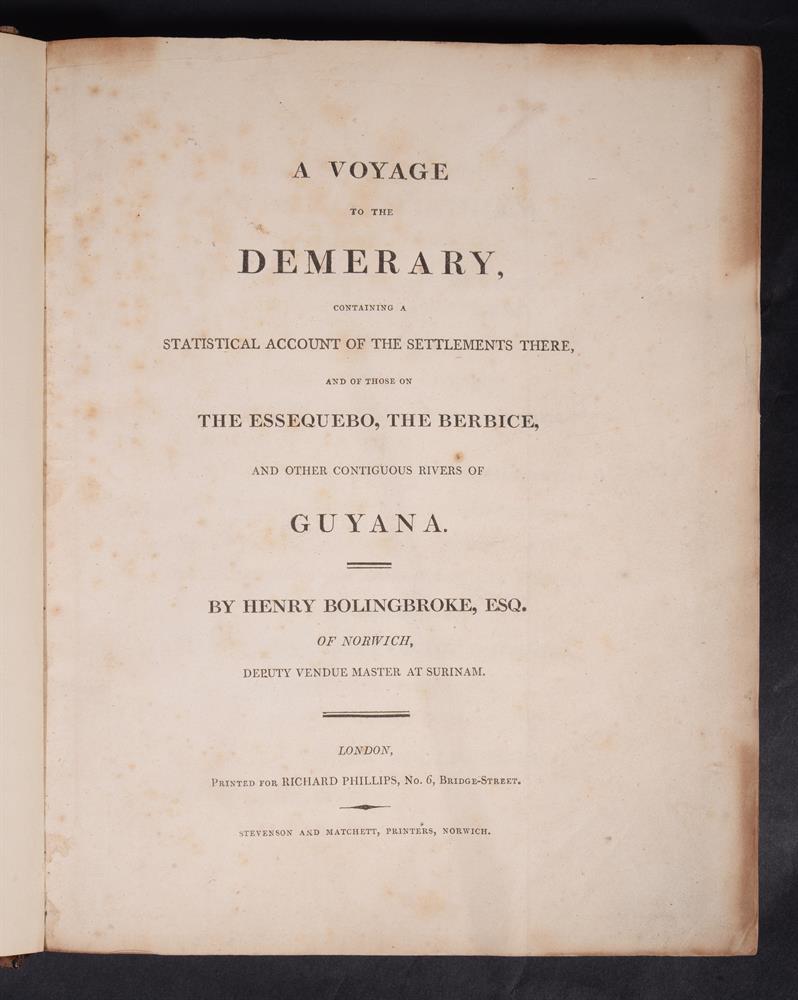 Ɵ BOLINGBROKE, Henry. A Voyage to the Demerary . . . London: Richard Phillips, (1807) - Image 2 of 4