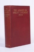 Ɵ BRUCE, C.G. (1866-1939). The Assault on Mount Everest 1922, Edward Arnold & Co., 1923.