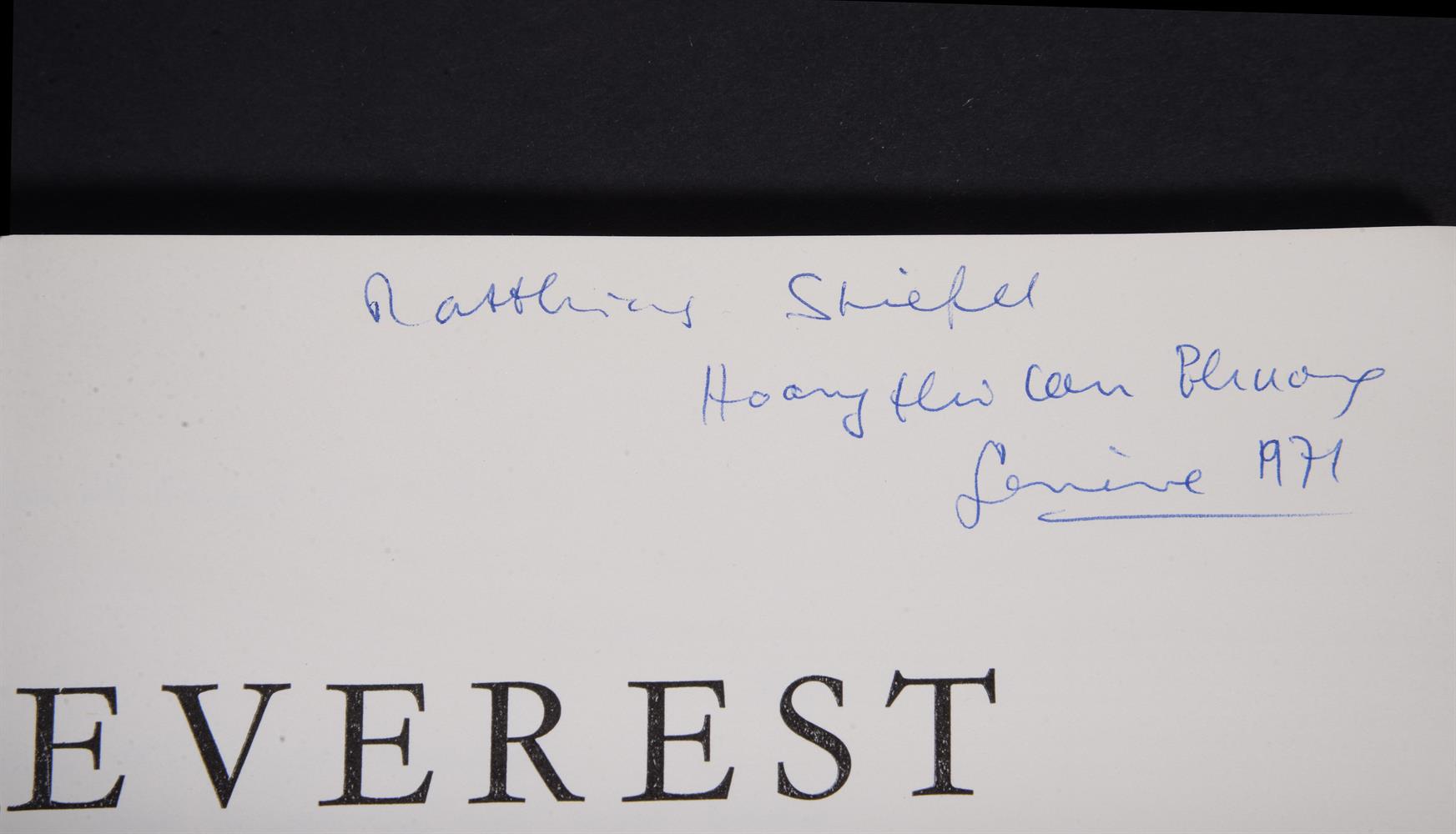 Ɵ ROCHE, Andre. Everest 1952. SIGNED by Tenzing Norgay, and two team members, Jeheber,1952. - Image 5 of 5