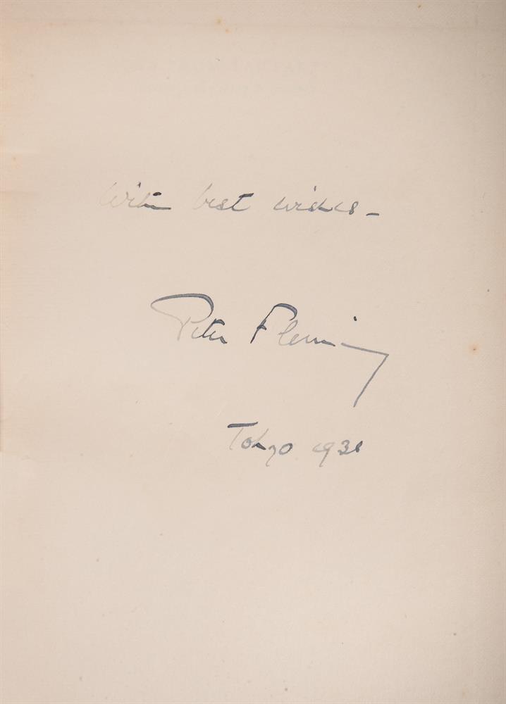 Ɵ FLEMING, Peter. News from Tartary. A Journey from Peking to Kasmir. INSCRIBED, first edition, 1936 - Image 2 of 3